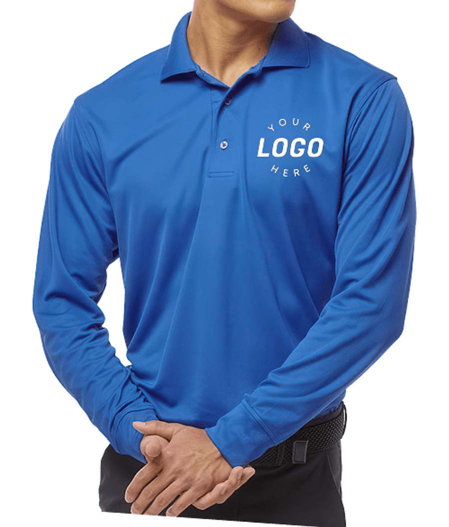 Paragon Prescott UPF 30+ Long Sleeve Polo in Royal