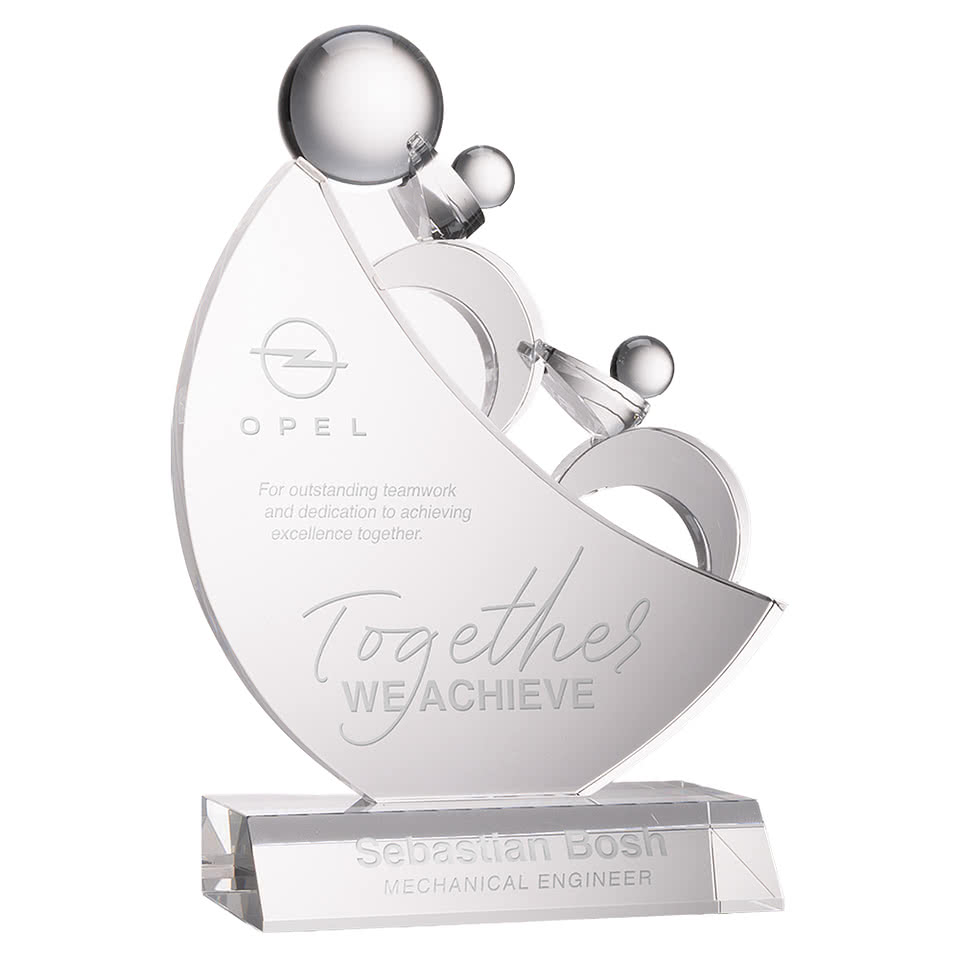 Laser Etched Teamwork Award