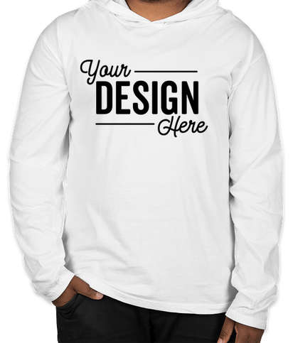 Comfort Colors Hooded Long Sleeve T-shirt - White