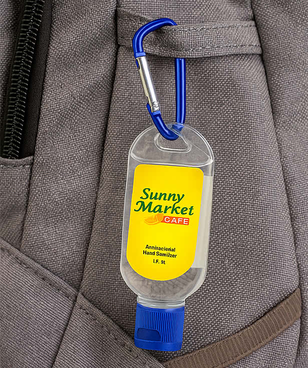 Full Color 1 oz. Hand Sanitizer with Carabiner
