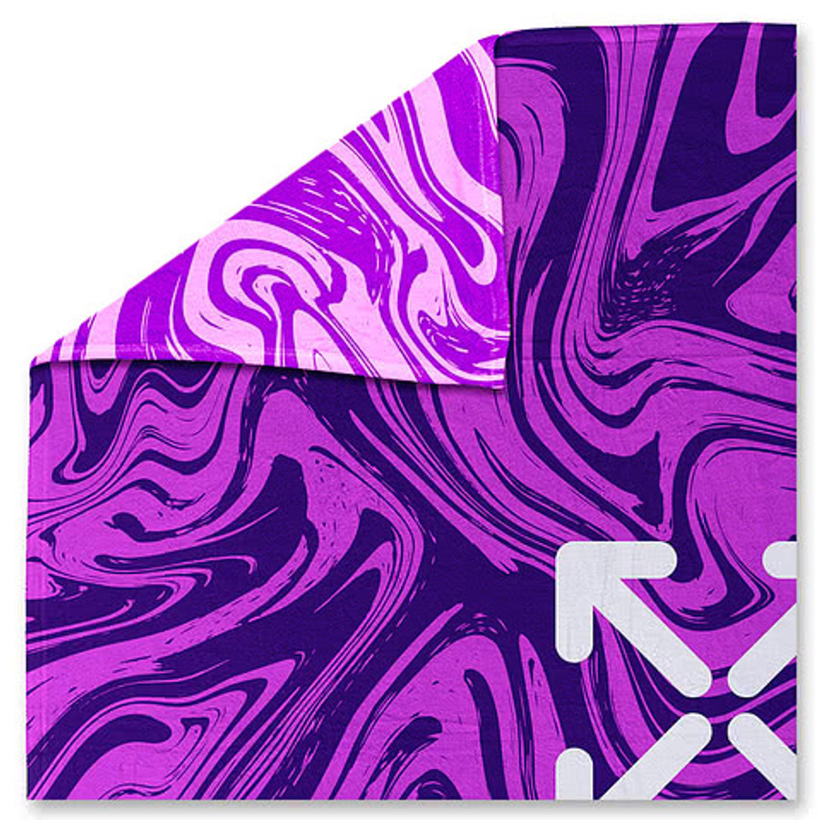 Epic Plush 2-Sided Sublimated Blanket in White