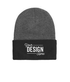 Port & Company Cuff Beanie - Color: Athletic Oxford / Black