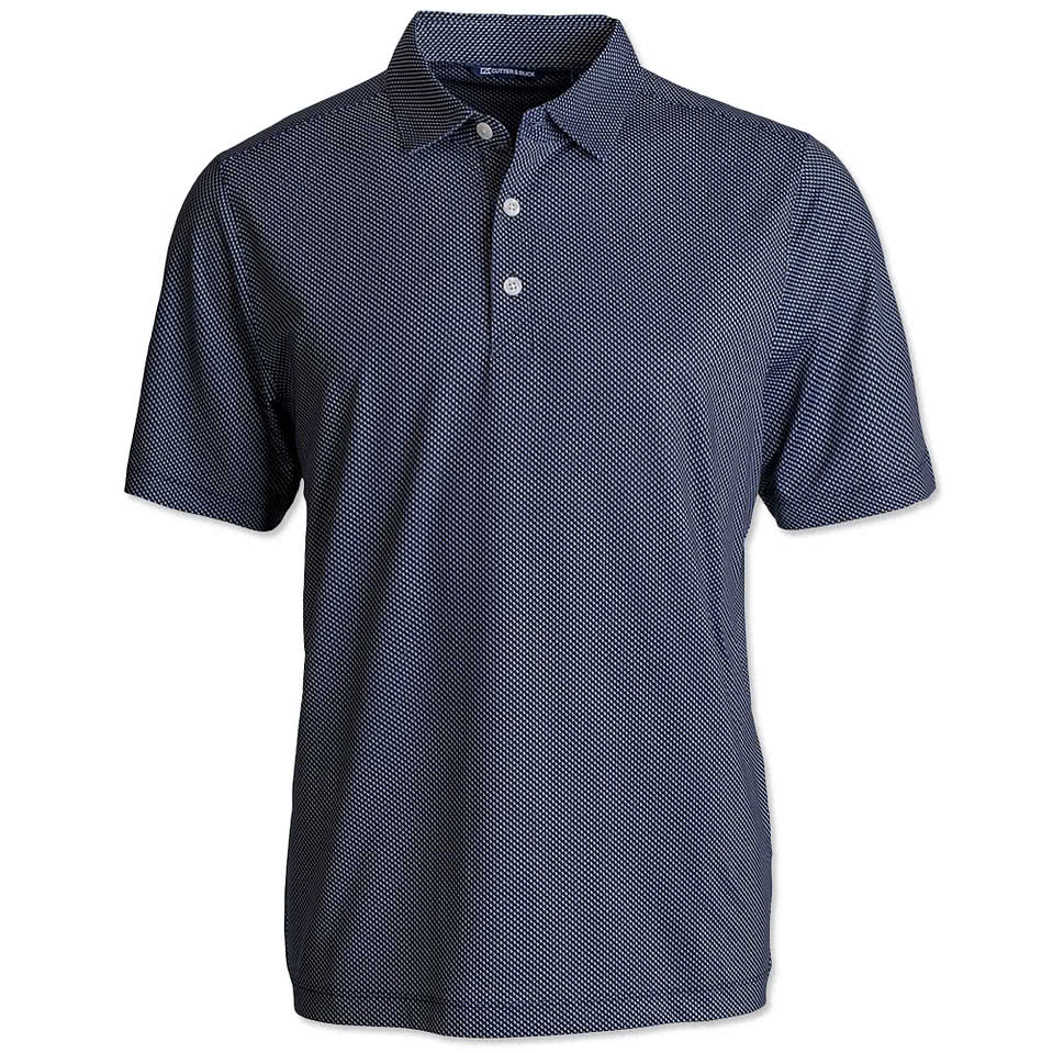 Cutter & Buck Pike Eco Symmetry Print UPF 50 Performance Polo