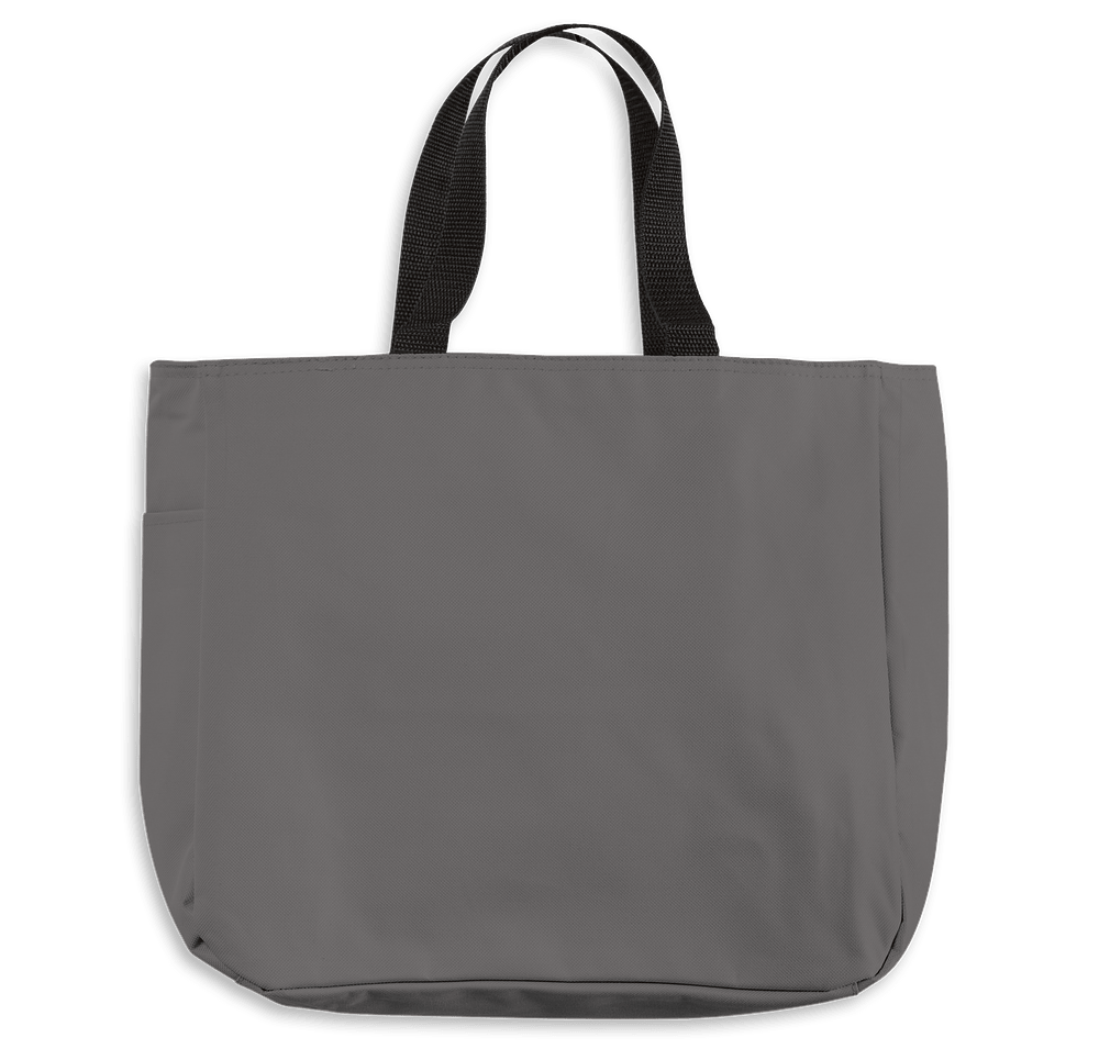 Port Authority Durable Side Pocket Poly Canvas Tote Bag-default