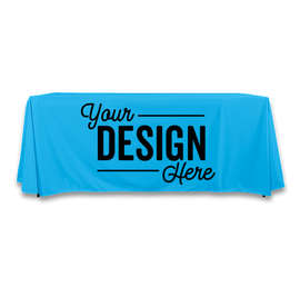 Full Color 6' Throw Tablecloth - Color: Columbia Blue