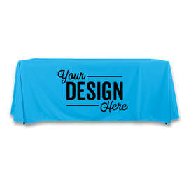 Full Color 8' Throw Tablecloth - Color: Columbia Blue