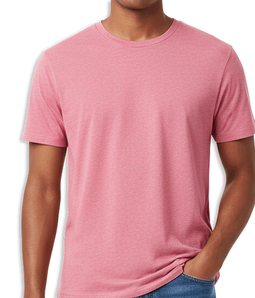 Tultex Combed Jersey Blend T-shirt in Heather Charity Pink