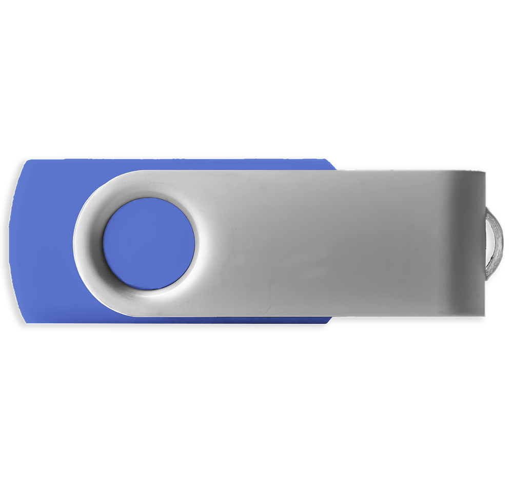 Full Color Silver Swivel Type-C USB Flash Drive 8GB-default