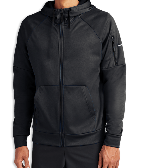 Nike Therma-Fit Pocket Performance Zip Hoodie in Black