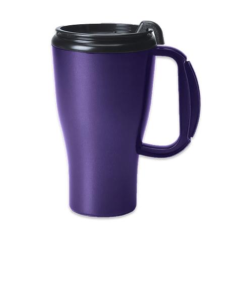 16 oz. Omega Mug with Slider Lid (Case of 48) in Purple