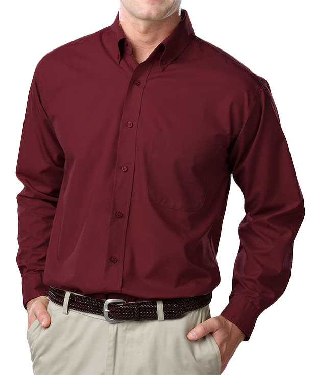 Blue Generation Value Long Sleeve Poplin Dress Shirt - Printed