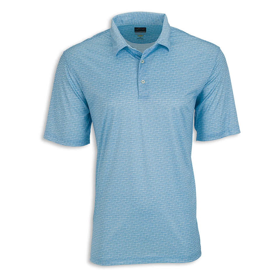 Greg Norman Microlux Cart Print UPF 50 Performance Polo