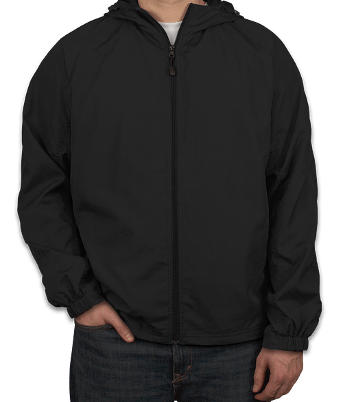 Sport-Tek Full Zip Hooded Jacket - Printed in Black