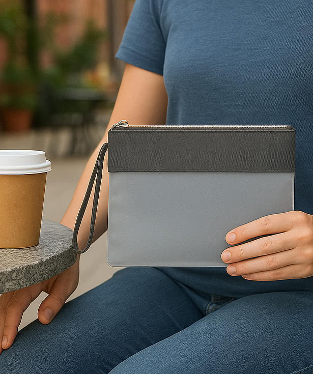 Heathered Frost Wristlet Pouch
