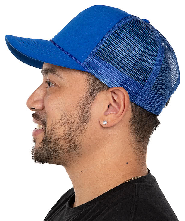 Mega Cap Five‑Panel Foam Snapback Trucker Hat