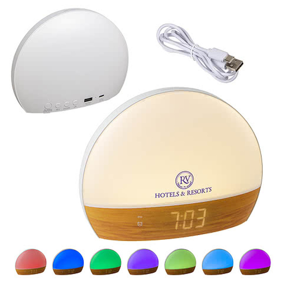 Daybreak Digital Alarm Clock with Sunrise Simulation in Bamboo