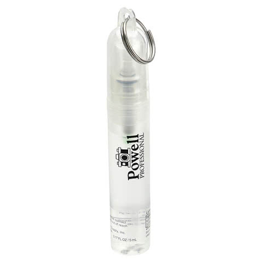 Spray Pump Lens Cleaner Keychain in Clear