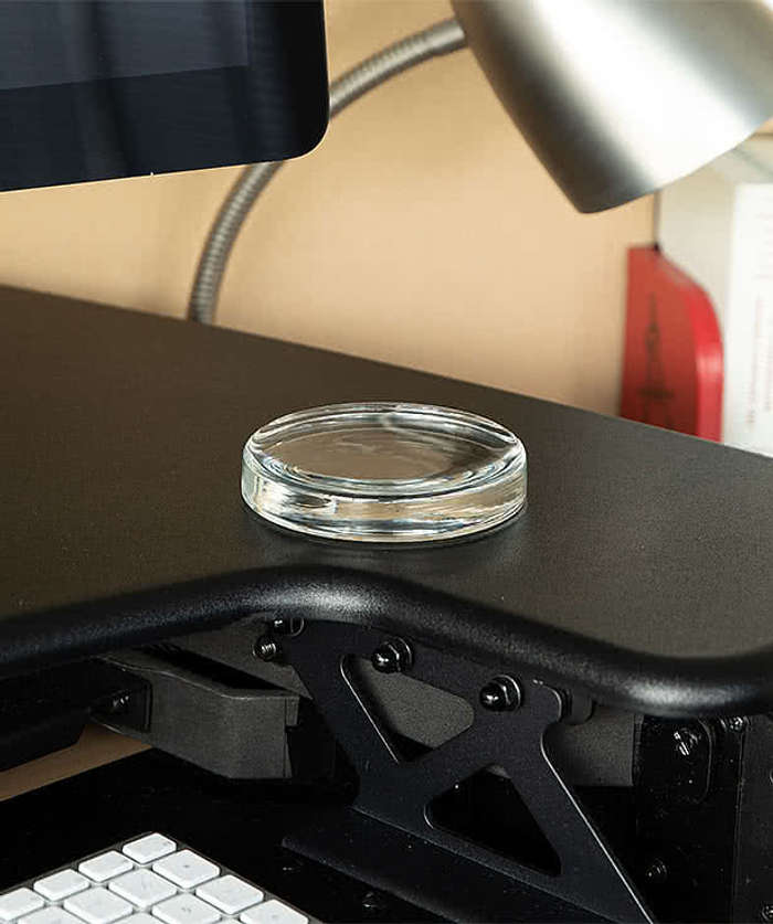 Laser Engraved Flat Round Paperweight