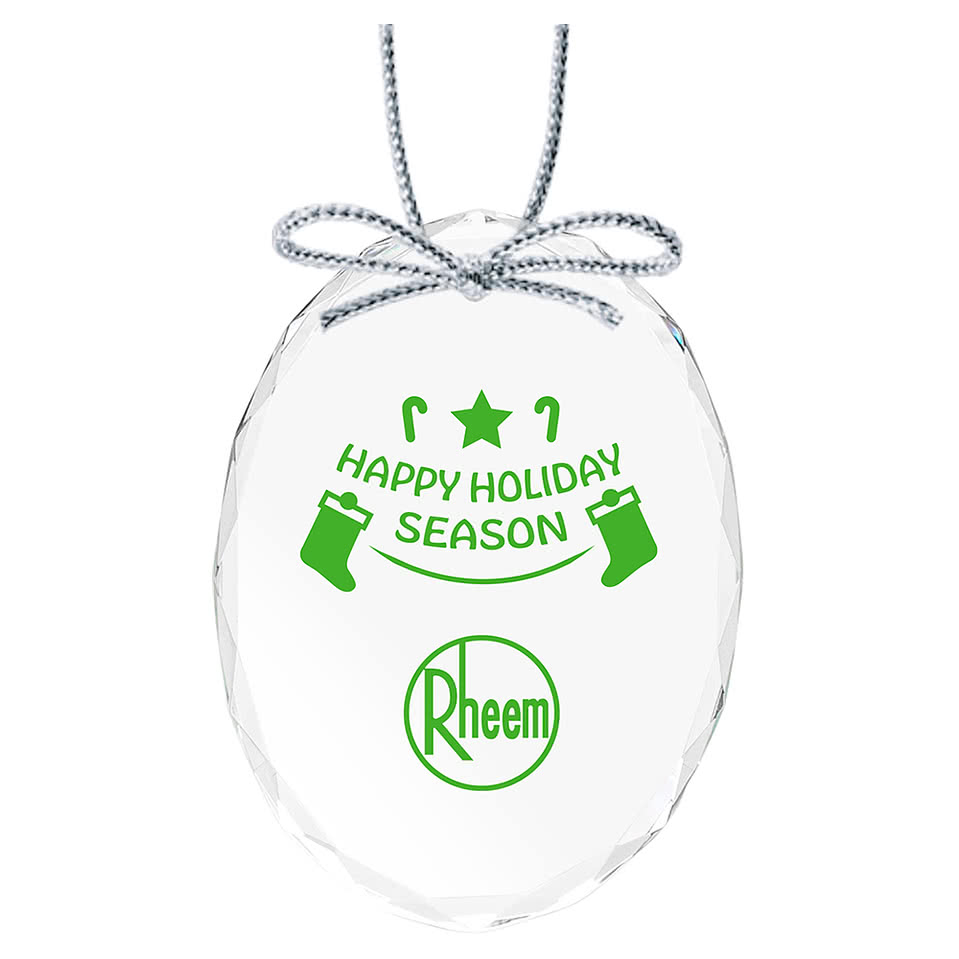 Optical Crystal Oval Ornament