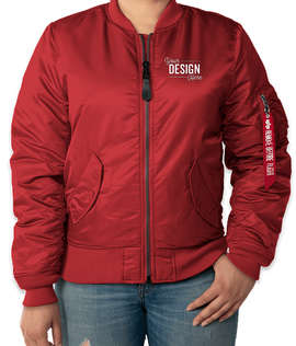 Alpha Industries Women's MA-1 Flight Jacket - Color: Commander Red