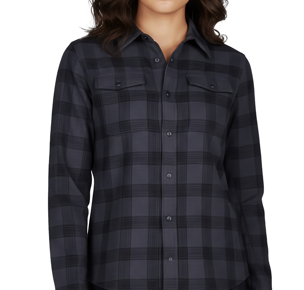Stormtech Women's Logan Snap Front Plaid Long Sleeve Shirt-default