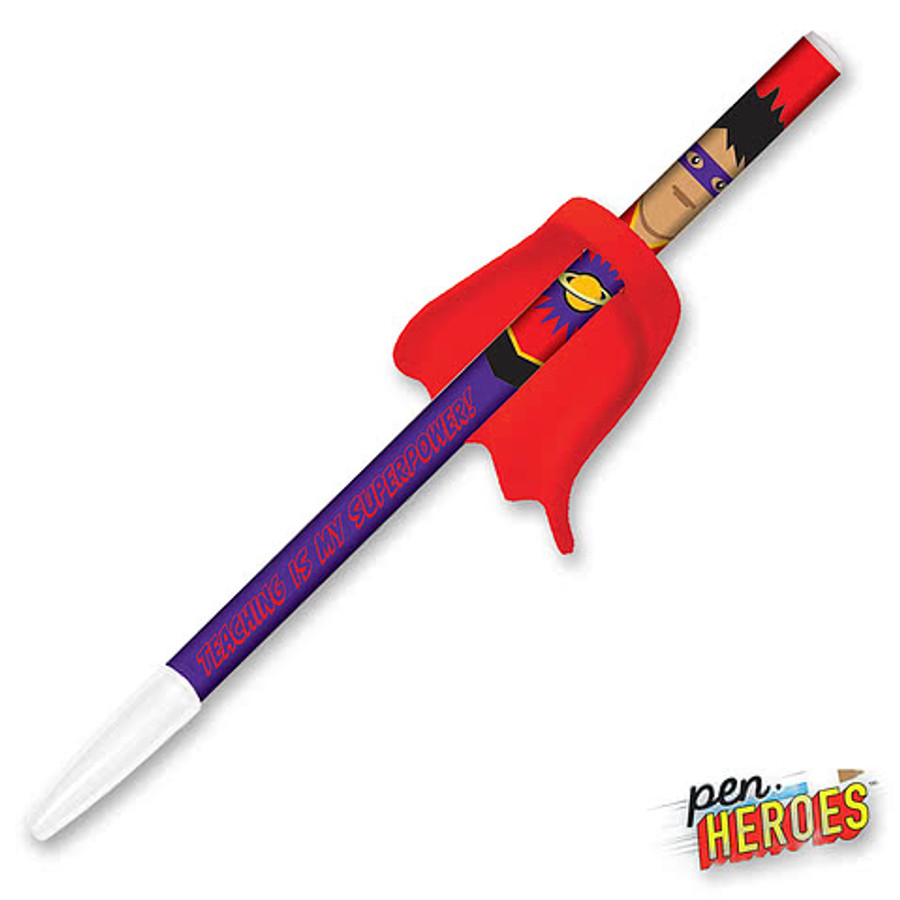 Pen Heroes Superhero Series Pen w/Cape in Red