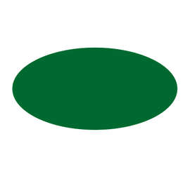 Full Color 1 in. x 2 in. Oval Roll Labels (500 per roll) - Color: Kelly Green