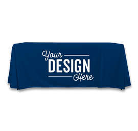 Full Color 8' Throw Tablecloth - Color: Navy