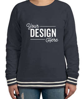 J. America Women's Varsity Crewneck Sweatshirt - Color: Navy