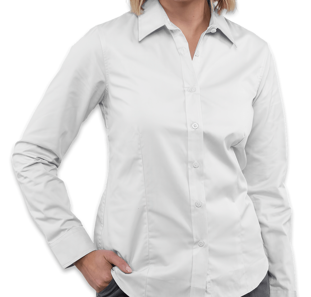 Elevate Women's Wilshire Twill Long Sleeve Dress Shirt-default