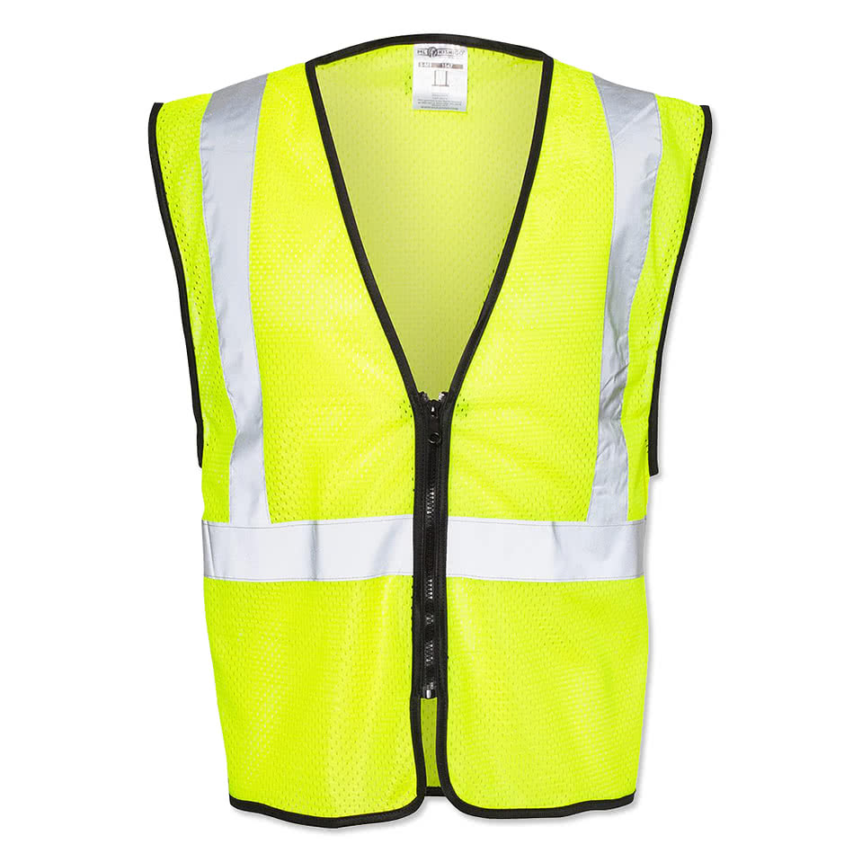 Kishigo Class 2 Zippered Mesh Safety Vest