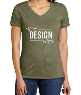 Allmade Women's Tri-Blend V-Neck T-shirt - Color: Olive You Green