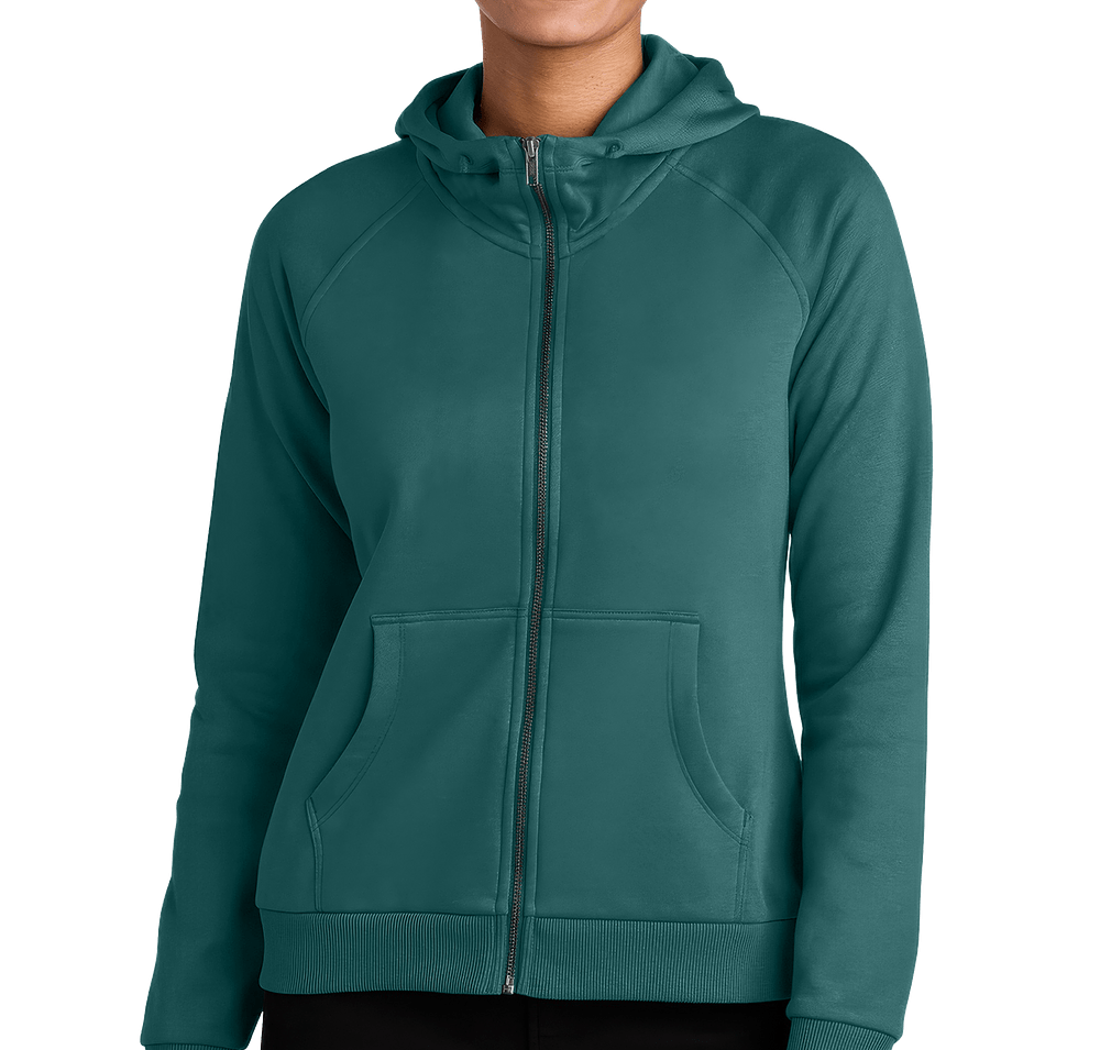 Allmade Women's Organic Jersey Blend Fleece Zip Hoodie-default