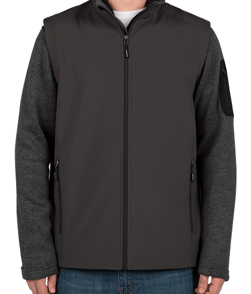 Core 365 Fleece Lined Soft Shell Vest - Printed in Carbon