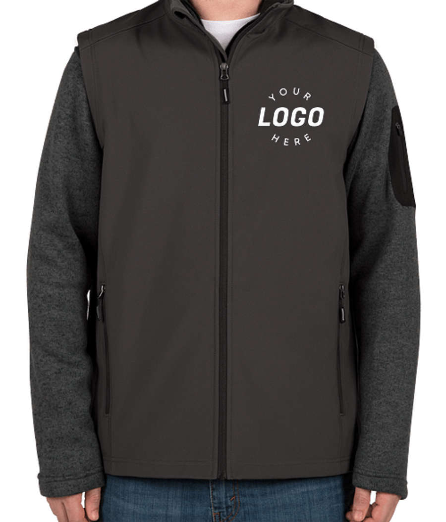 Core 365 Fleece Lined Soft Shell Vest - Printed in Carbon