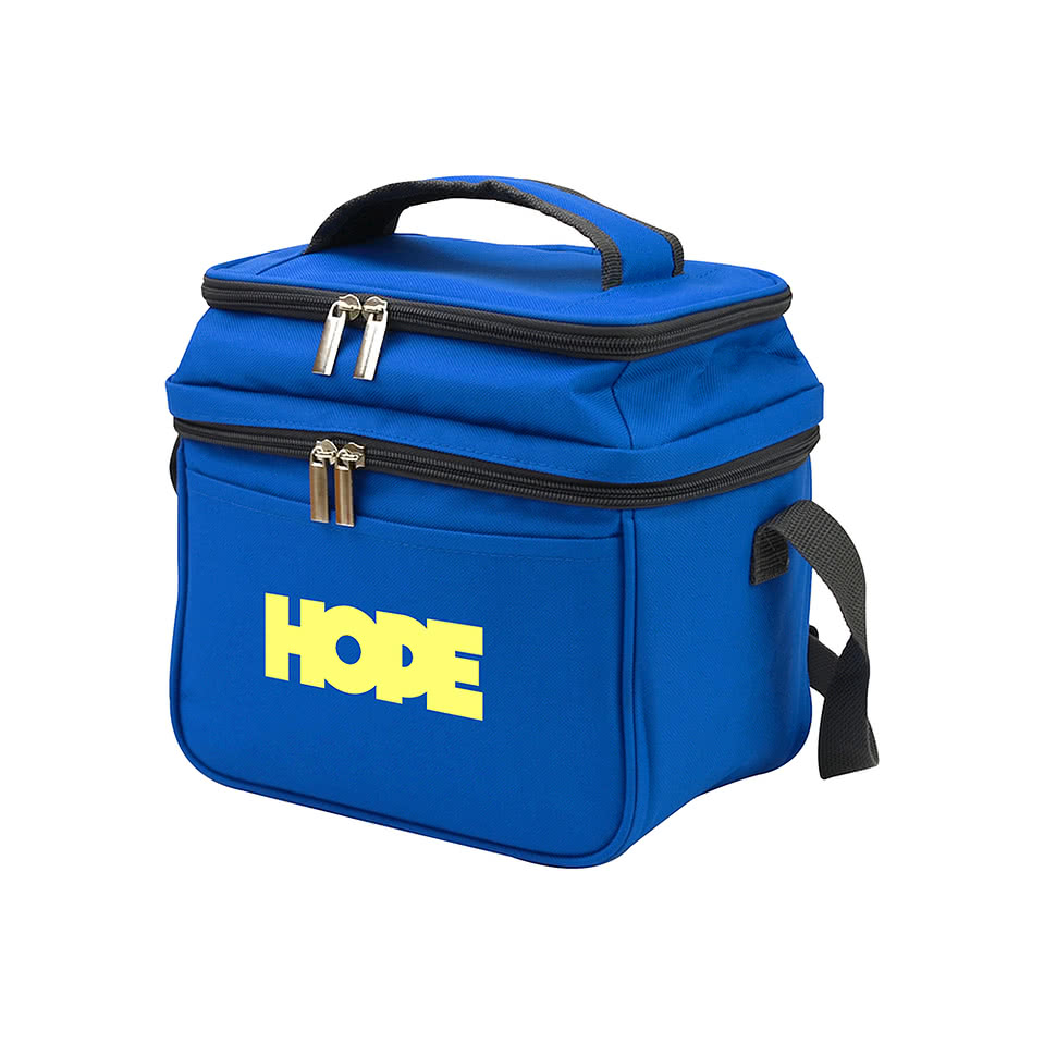 Full Color Dual Compartment 6 Can Cooler