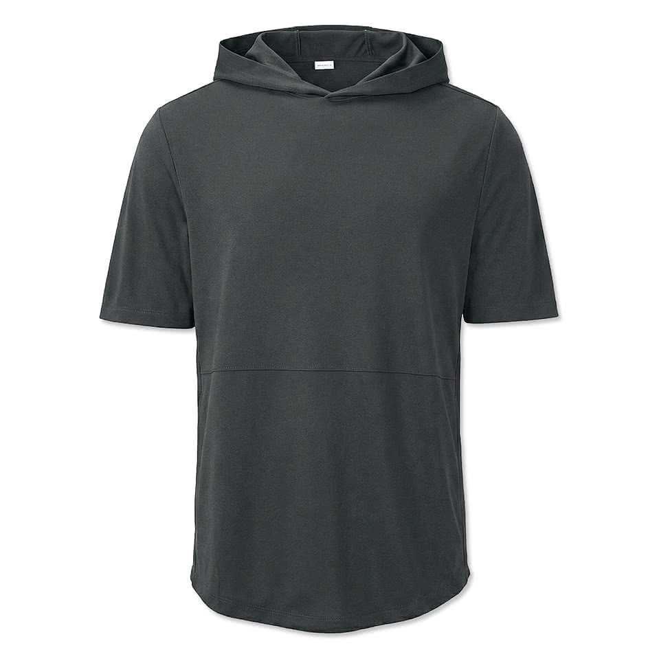Sport-Tek Club Short Sleeve Recycled Hooded Performance Shirt