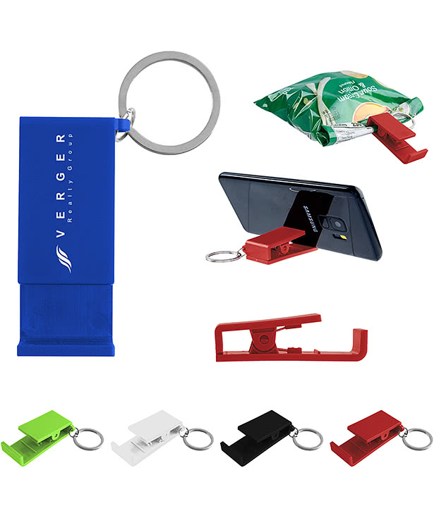 Recycled Clip Phone Stand Keychain