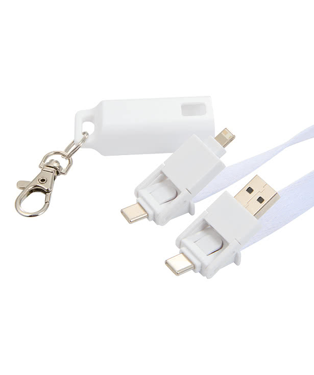 5-in-1 40W PD Charging Cable Lanyard with Swivel Lobster Hook