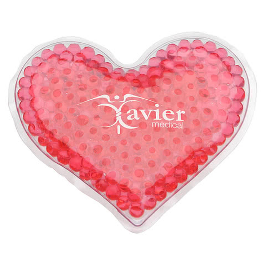 Heart Aqua Pearls Hot/Cold Pack in Red