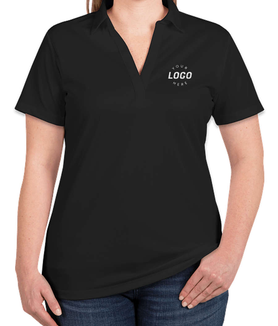 Port Authority Women's Silk Touch Performance Polo - Embroidered in Black