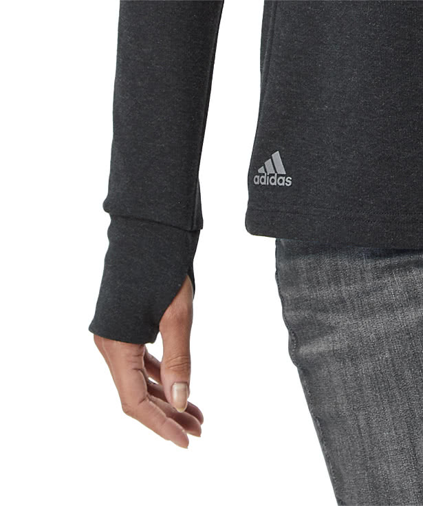 Adidas Women's 3-Stripes Recycled Quarter Zip Sweatshirt