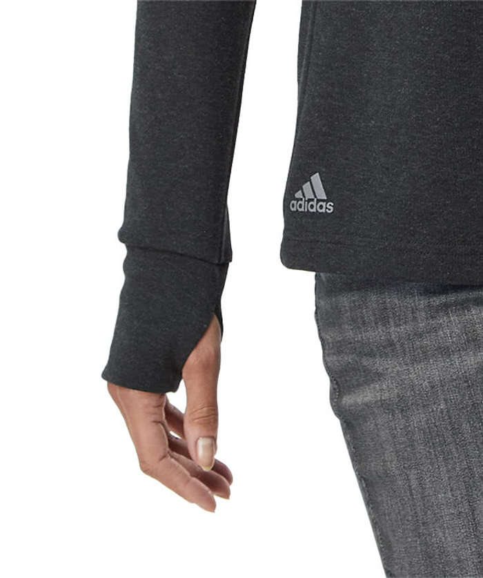 Adidas Women's 3-Stripes Recycled Quarter Zip Sweatshirt
