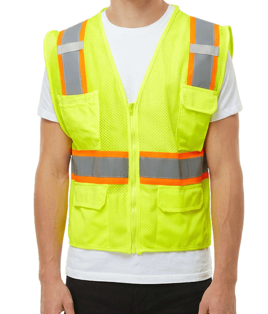 Kishigo Ultra-Cool Multi-Pocket Safety Vest in Lime