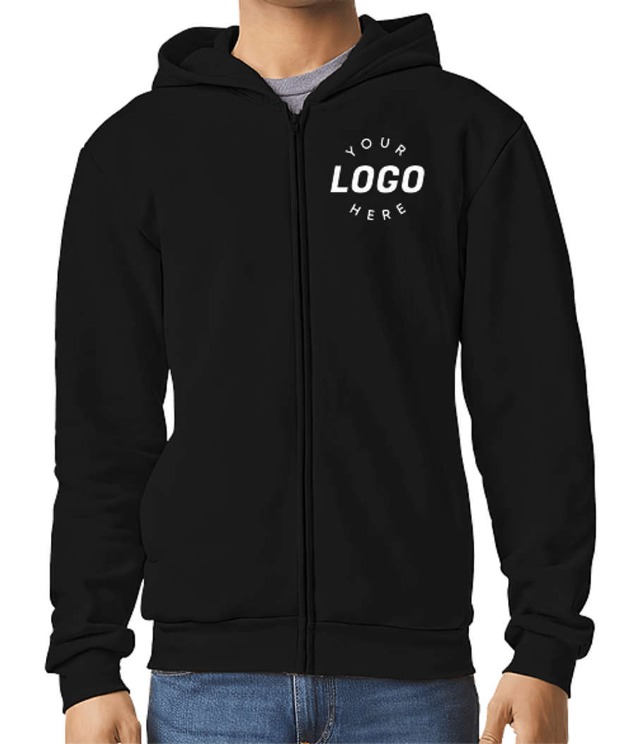 American Apparel ReFlex Fleece Zip Hoodie in Black