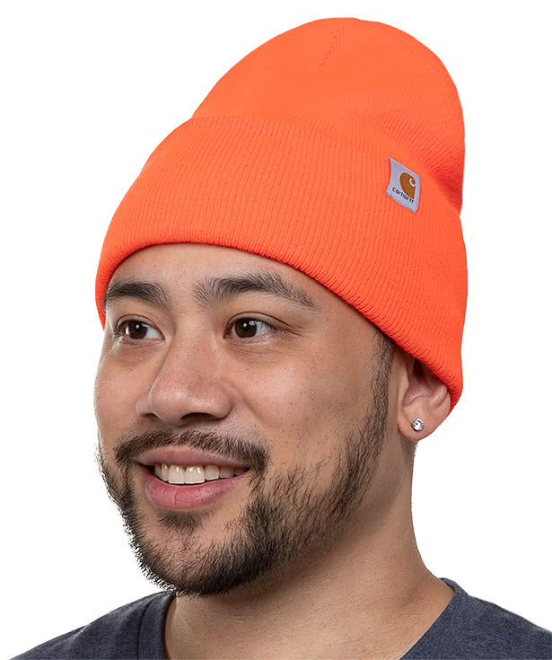 Orange carhartt beanie best sale