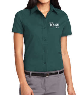 Port Authority Women's Short Sleeve Easy Care Shirt - Color: Teal Green