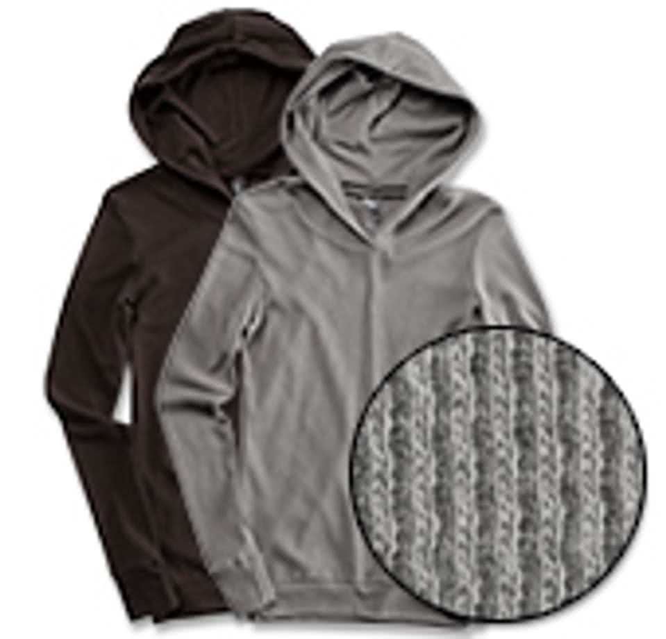 Next Level Juniors Thermal Long Sleeve  Hoodie