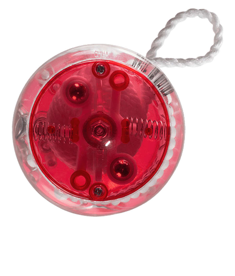 Translucent Light Up Yo-Yo in TRANSLUCENT RED