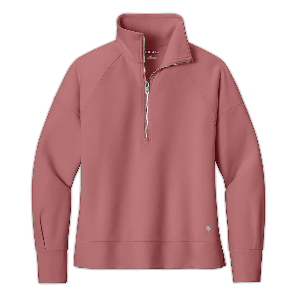 OGIO Women's Luuma Half Zip Sweatshirt - Embroidered